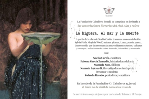 Invitación al Club de Lectura que se celebrará el próximo lunes en la Fundación Caballero Bonald