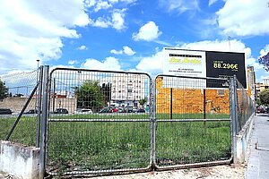 Solar calle Lealas en el que se construirán 44 viviendas