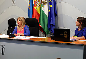 Archivo. Comparecencia de la alcaldesa en rueda de prensa