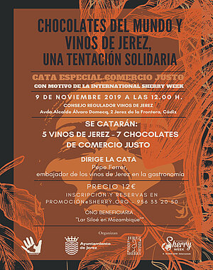 Cata chocolates de Comercio Justo y Vinos de Jerez