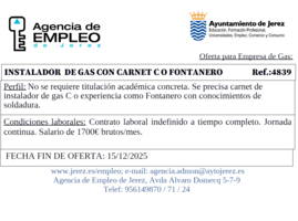 Oferta Agencia Empleo Jerez