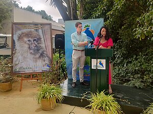 Jaime Espinar durante el apadrinamiento