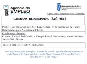 Oferta Agencia Empleo Jerez