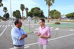 Jaime Espinar en el Parque infantil de tráfico