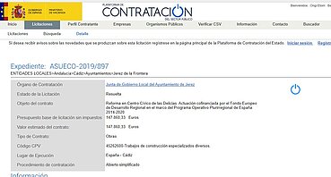 Contratacion Centro Civico  Delicias nacional