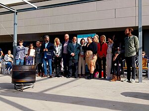 Los delegados durante la zambomba