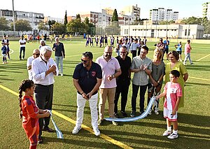 El teniente de alcaldesa durante la inauguración