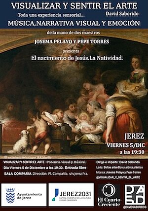 Cartel actividad de 'Visualizar y sentir el arte' con David Saborido