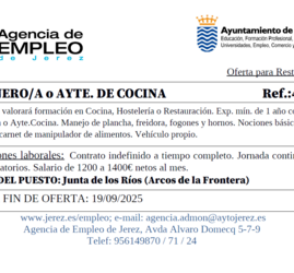 Oferta Agencia Empleo Jerez