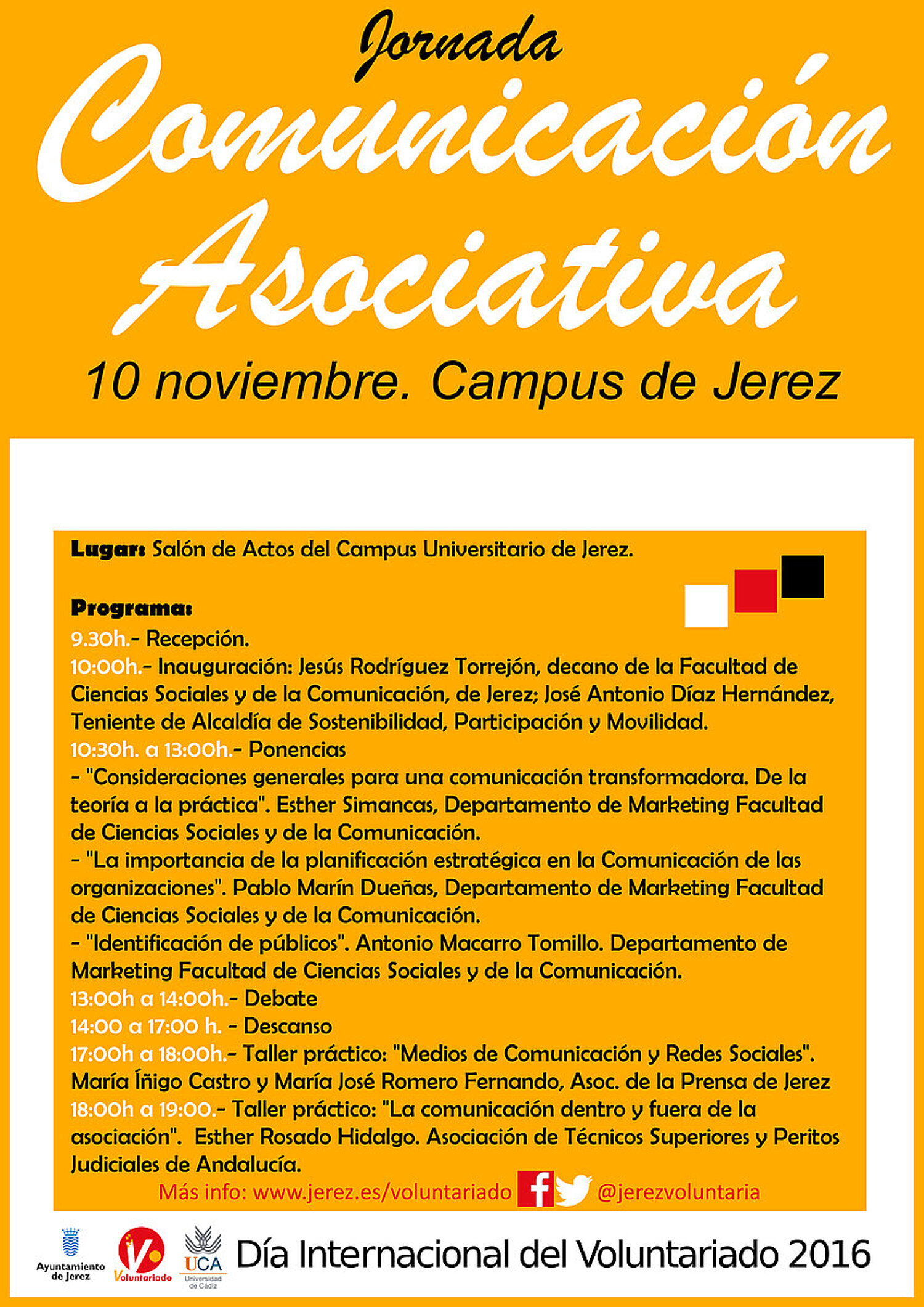 Cartel de la Jornada de Comunicación Asociativa Cartel de la Jornada de Comunicación Asociativa