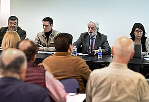 Jaime Espinar durante la reunión