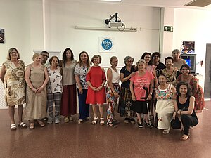 Carmen Collado durante su visita