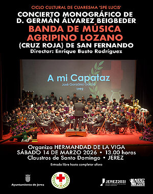 Cartel concierto banda de música Cruz Roja de San fernando