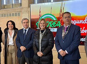 La alcaldesa durante la inauguración