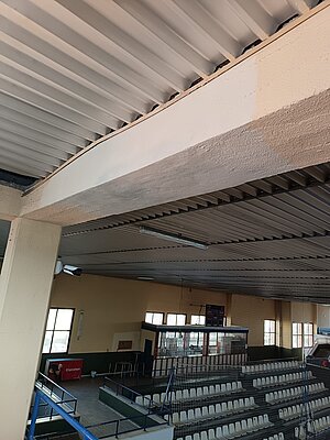 Deportes ha procedido a arreglar los problemas en el Ruiz Mateos causados por el temporal