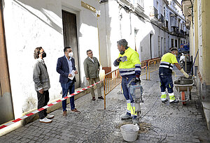 Obras en calle Francos