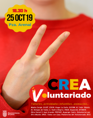 Cartel Crea Voluntariado 2019