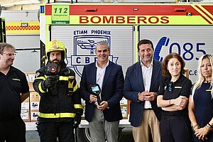 José Ignacio Martínez asiste a la presentación de las nuevas cámaras térmicas del parque de Bomberos