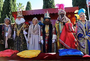 La alcaldesa con los Reyes Magos