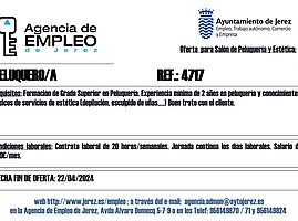 Oferta Agencia Empleo Jerez