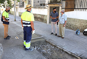 José Antonio Díaz en la barriada