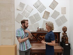 Carmen Pina ha mantenido un encuentro de trabajo con el director del Teatro Villamarta