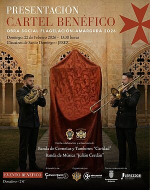 Cartel acto benéfico Hermandad de La Amargura
