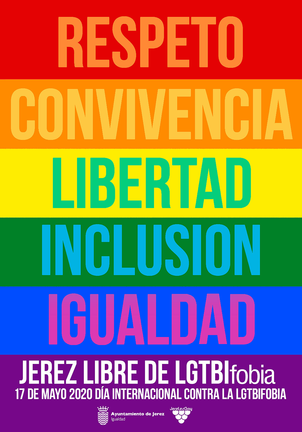 Jerez se suma este domingo con Jerelesgay al Día contra la LGTBIfobia