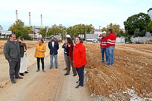 Belén de la Cuadra visita obras de urbanización