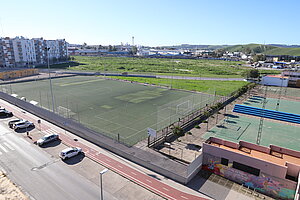 Fotografía del campo de fútbol