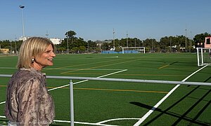 La alcaldesa ha visitado las instalaciones deportivas de San Telmo