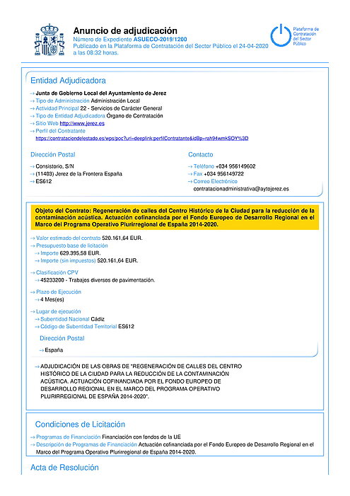 ANUNCIO ADJUDICACION CENTRO