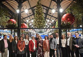 Inauguración de la decoración de Navidad del Mercado de Abasto