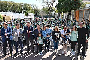 Nela García y Tomás Sampalo participan en la carrera solidaria de Pío XII