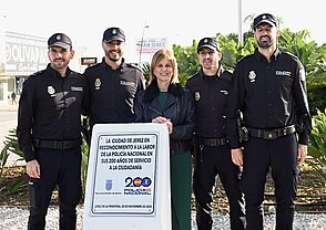 Inauguración de la rotonda de la Policía Nacional