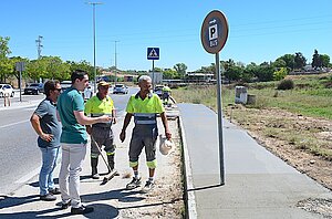 Jaime Espinar ha visitado las obras que se están acometiendo en la avenida Juan Carlos I