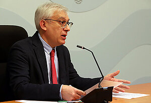Juan Antonio durante la rueda de prensa