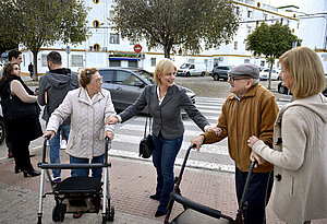 Alcaldesa en barriada Las Viñas