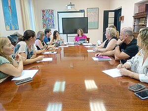 Susana Sánchez durante la reunión