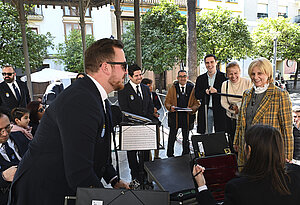 Archivo. La alcaldesa asiste a una actuación de la Banda Municipal de Música