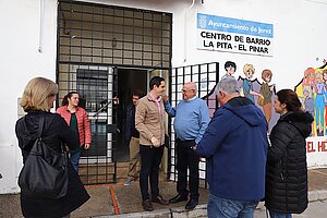 Jaime Espinar en el centro de barrio de El Pinar
