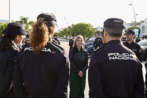 Inauguración de la rotonda de la Policía Nacional