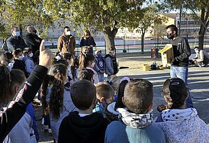 José Antonio Díaz en el centro educativo