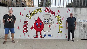 El delegado de Deportes presenta un segundo mural para la donación de sangre
