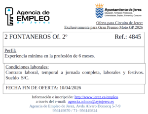 Oferta Agencia Empleo Jerez