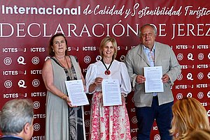 La alcaldesa durante la presentación