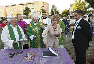 La alcaldesa durante el acto