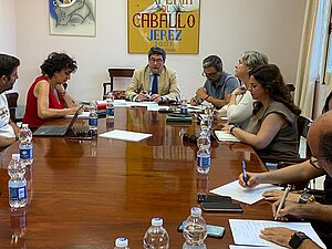 El delegado durante le reunión