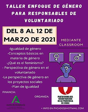 Taller enfoque de género para responsables de voluntariado