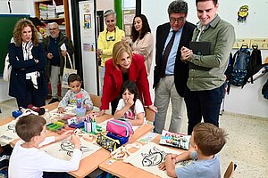 Archivo. La alcaldesa asiste a un acto en el CEIP Mesas de Asta